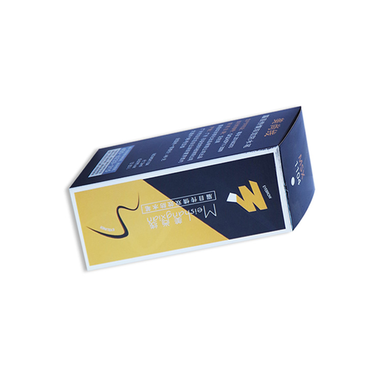 Custom Eco-friendly Eyebrow Pencil Packaging Box Cosmetic Lipstick Portable Packaging Box Glossy Silver Paper Box Printing