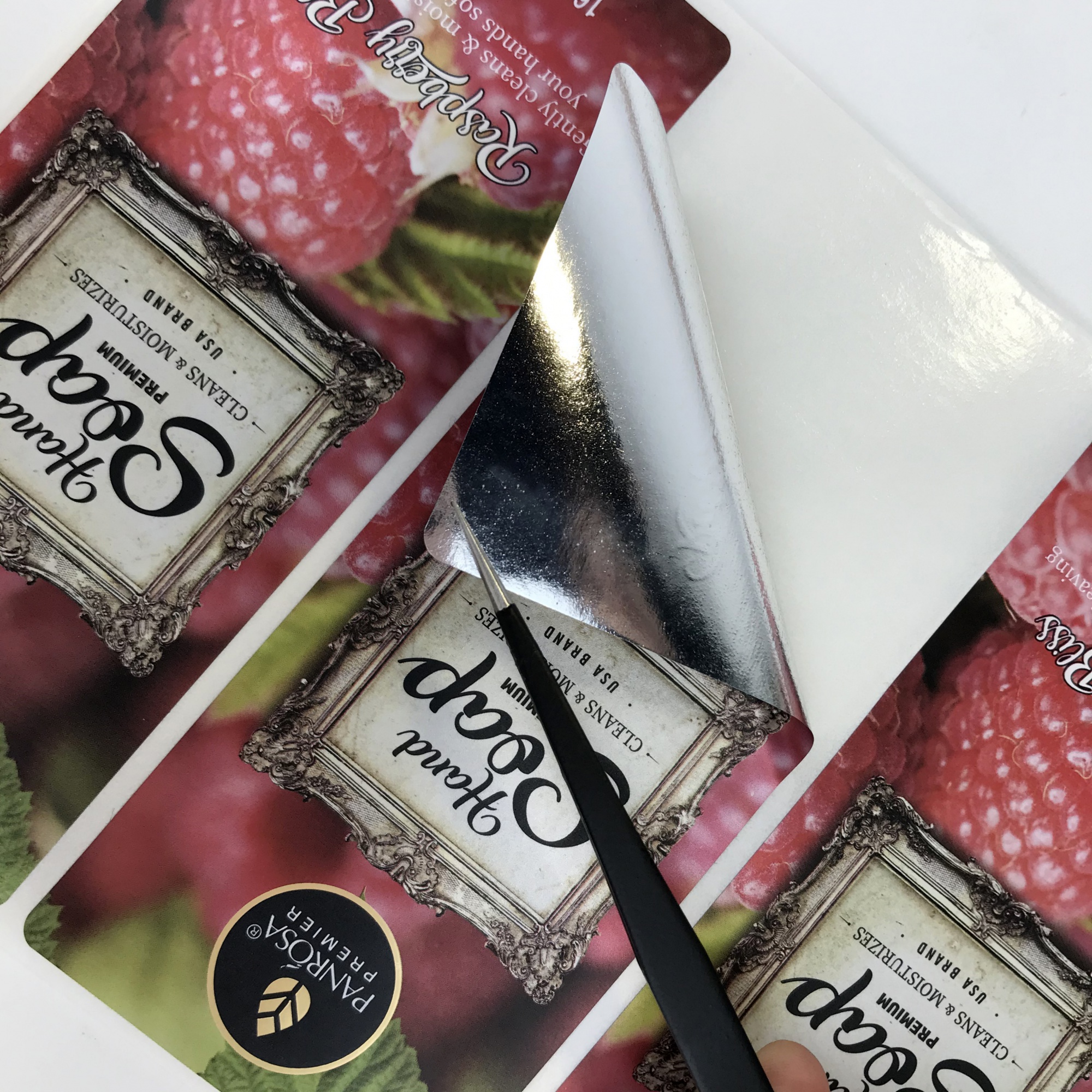 Waterproof Cosmetic Perfume Sticker Luxury Cosmetic Sticker Luxury Perfume Label Luxury Make Up Sticker PET Glossy Silver Label