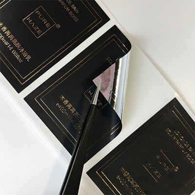 Waterproof cosmetic sticker for man cosmetic label PET brushed silver sticker for cosmetic PET brushed silver label 