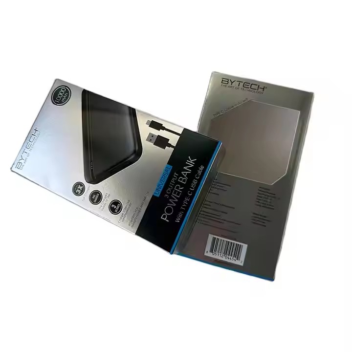 Customized Electronics Display Box With Clear Window Electronics Package Box Glossy Silver Paper Box For Electronics Product