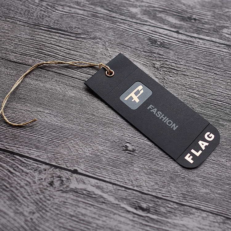 Customized Luxury Jeans Hang Tag Clothing Paper Hang Tag With Gold Foil Luxury Garment Hang Tag Printing