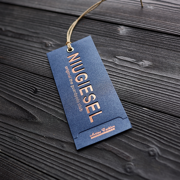 Custom Luxury Clothing Hang Tag Luxury Garment Swing Tag Luxury Garment Hang Tag With Gold Paper Material