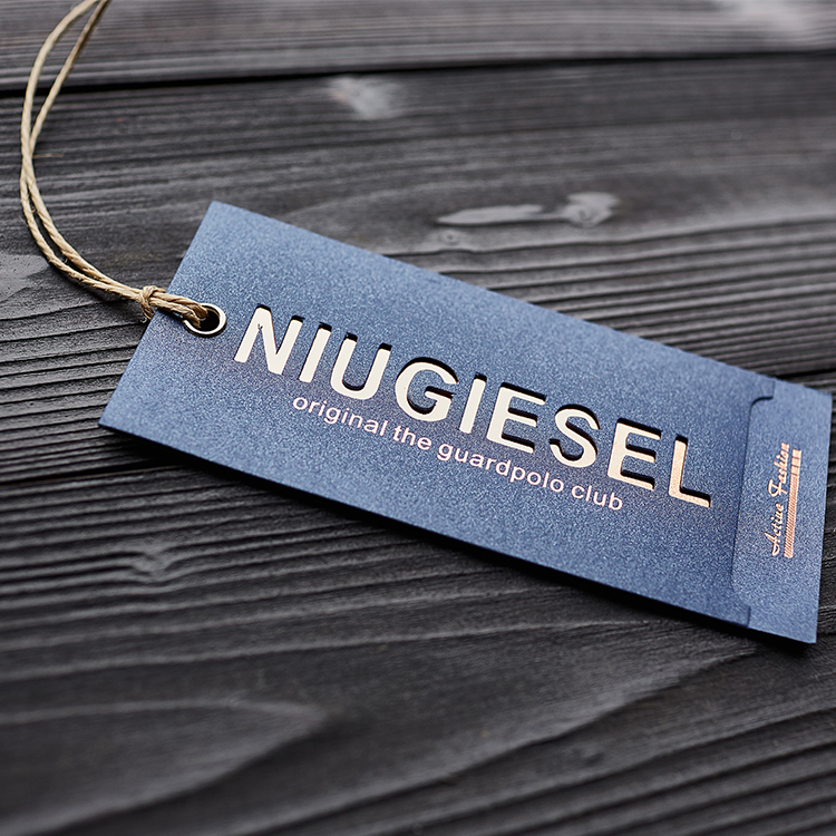 Custom Luxury Clothing Hang Tag Luxury Garment Swing Tag Luxury Garment Hang Tag With Gold Paper Material