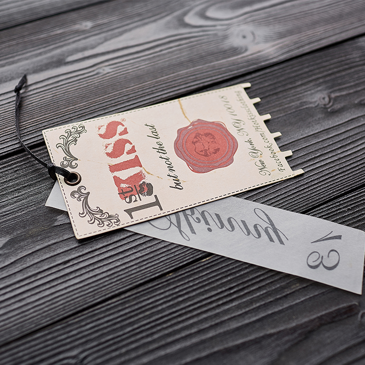 Custom Garment Plastic Hang Tag Printing Jeans Clear PVC Hang Tag Clothing Paper Hang Tag Printing