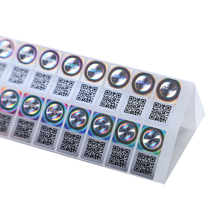 Custom Make Holographic Sticker Hologram Label Convex Lens Hologram Label QR Code Holographic Sticker QR Code Holographic Label