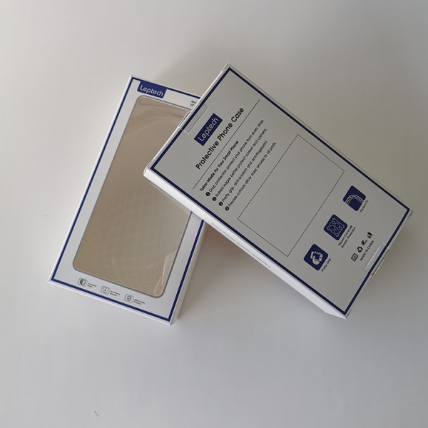 Customized Package Box For Phone Case Packaging Box With PVC Window White Paper Box For Mobile Phone