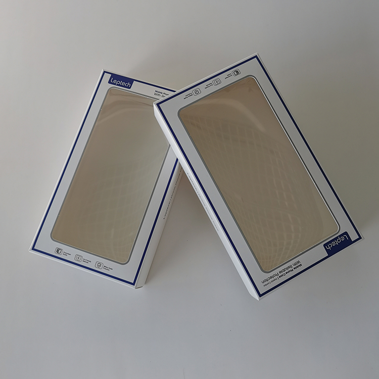 Customized Package Box For Phone Case Packaging Box With PVC Window White Paper Box For Mobile Phone