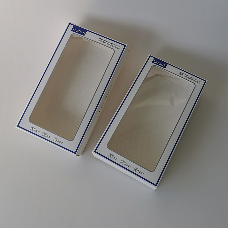 Customized Package Box For Phone Case Packaging Box With PVC Window White Paper Box For Mobile Phone