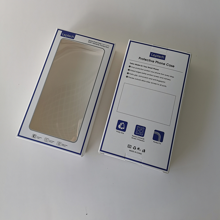 Custom Paper Box For Mobile Phone Case Customized Phone Case Packaging Box With Clear PVC Window Package Box For Phone Case