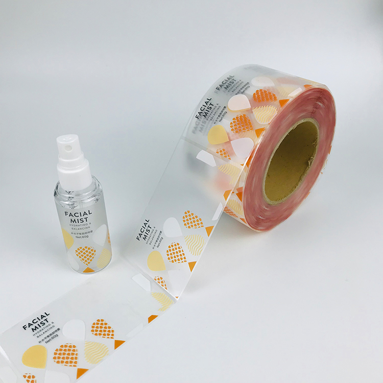 Waterproof cosmetic sticker transparent makeup bottle clear sticker skin care private label skin care label clear package label