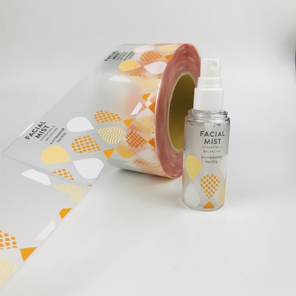 Waterproof cosmetic sticker transparent makeup bottle clear sticker skin care private label skin care label clear package label