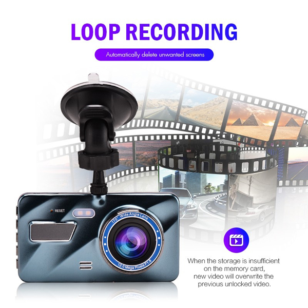 4inch Screen Dash Camera with Reverse Camera Record