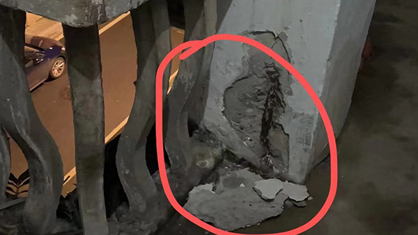惠州自建房承重柱严重开裂，情况危急！