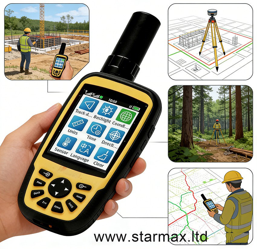 High-Precision RTK GNSS Handheld Device for Surveying and Mapping