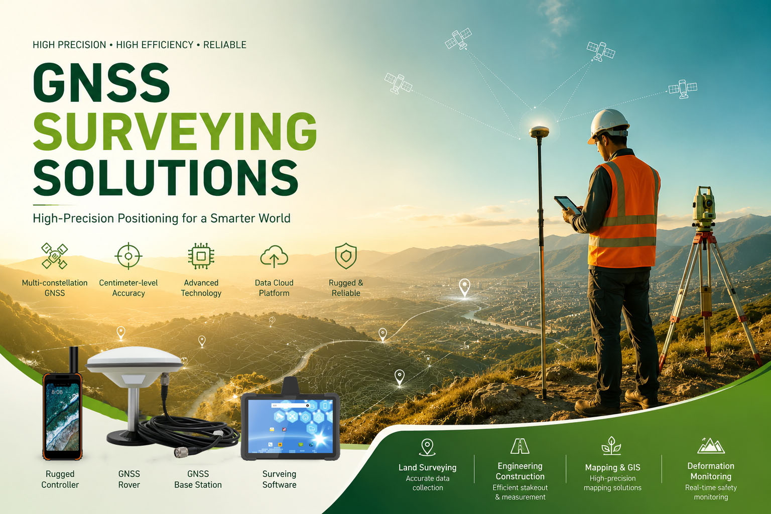 High-Precision GNSS RTK Surveying Solutions