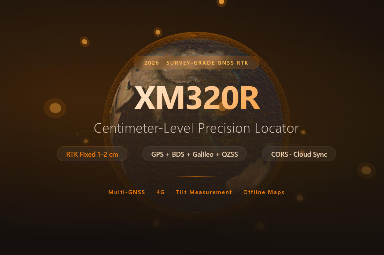 High-Precision Handheld GNSS Locator with RTK Centimeter-Level Positioning and Cloud Data Sync