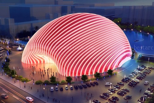 Chinese tycoon Wanda project -a seashell-shaped theatre 