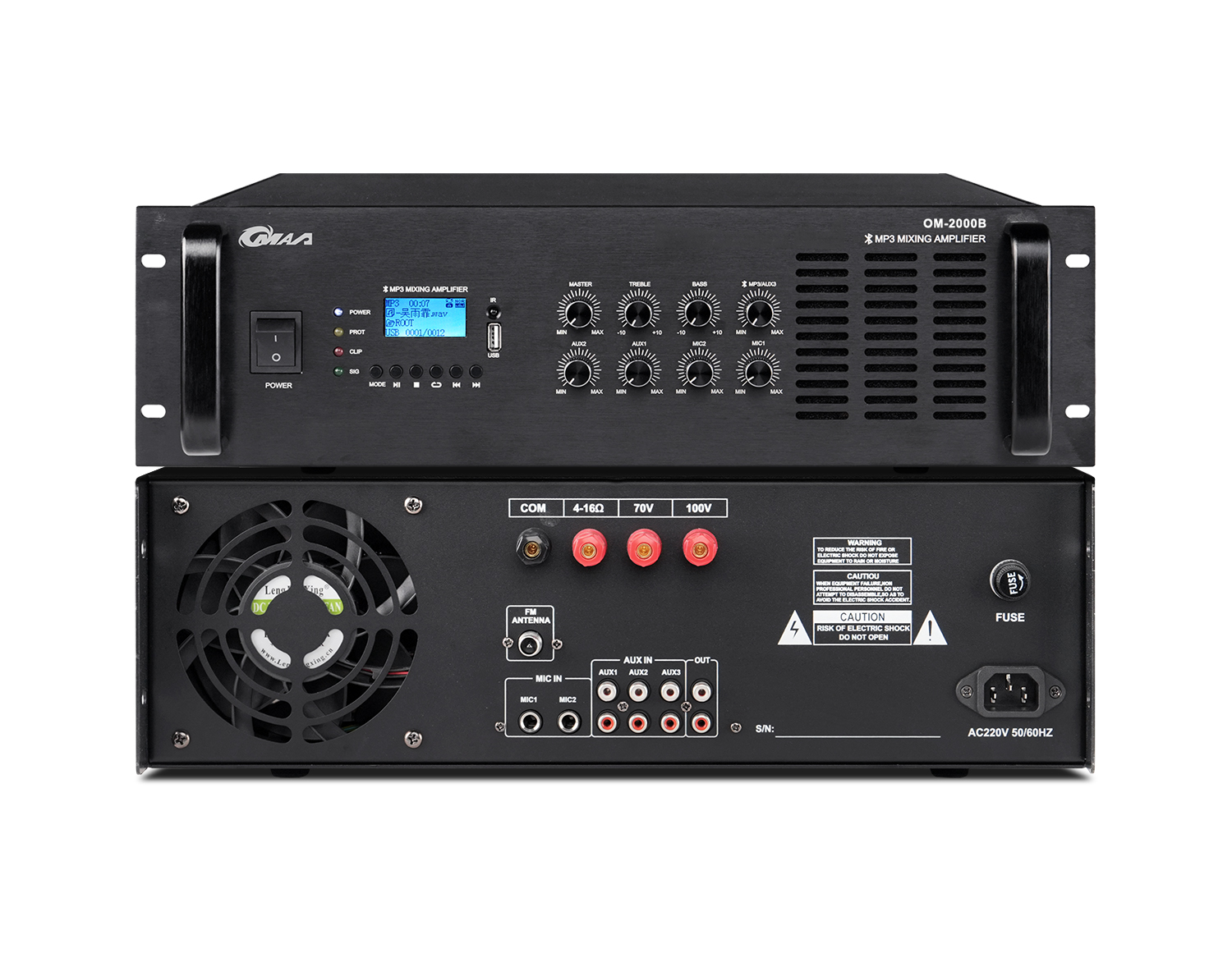 蓝牙/MP3/收音IP网络功率放大器 OM-IP800B/IP1000B/IP1200B/IP1500B/IP2000B