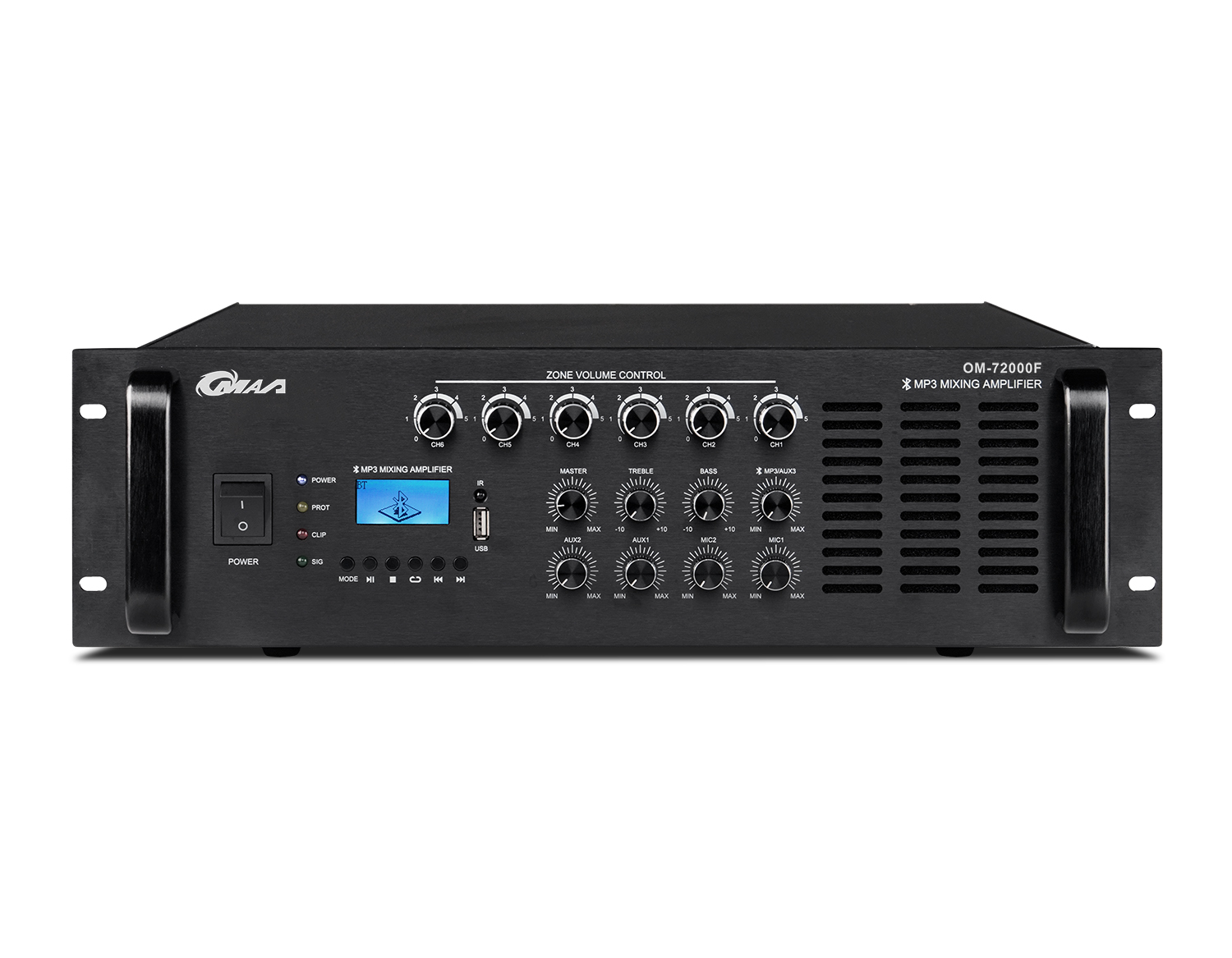 蓝牙/MP3/收音机六分区可调合并式定压大功率放大器  OM-7800F/71000F/71200F/71500F/72000F