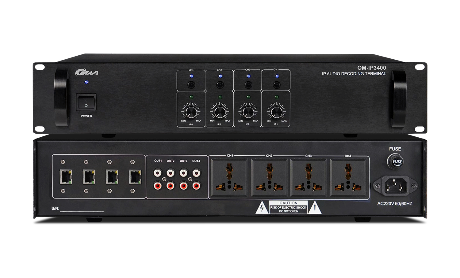 四通道IP网络解码器 OM-IP3400