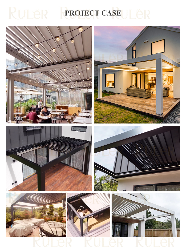RUF200 | Retractable louvered pergola