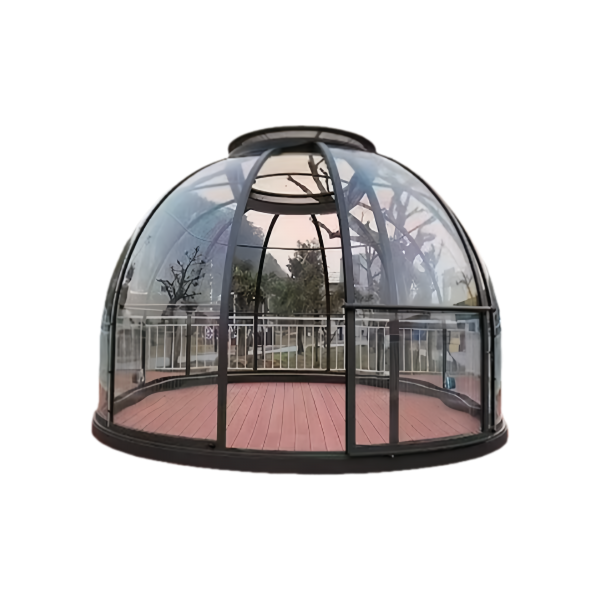 Tourism, Modern Transparent Bubble House | Portable Push-Pull Starry Sky UV-Resistant PC Dome Bubble House| Gaiasmile Fashionable Vacation Prefabricated PC Starry-Sky Sliding House for Restaurant Villa Resort, Hotel Garden Use
