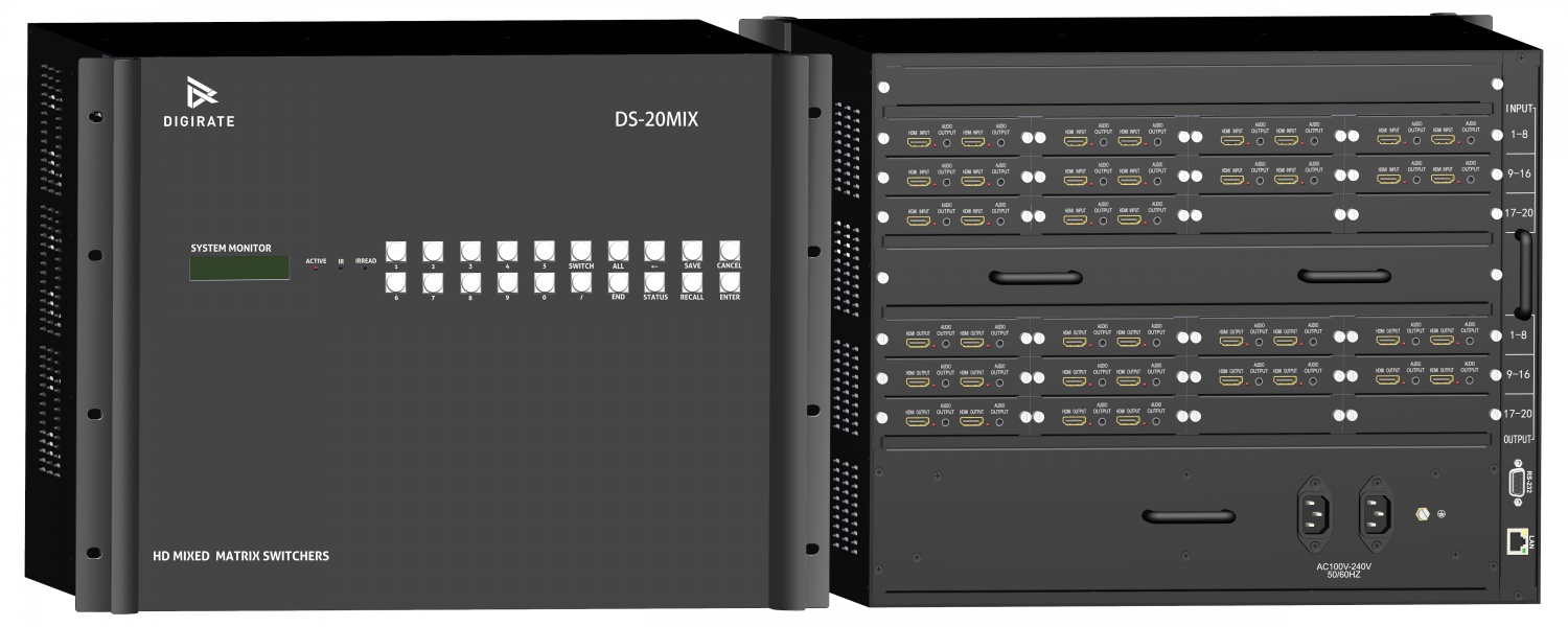 DS-20MIX 20路高清混合信号插卡式主机