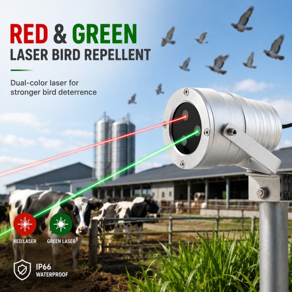 Remote Control Laser Bird Chaser with Red and Green Random Waypoints